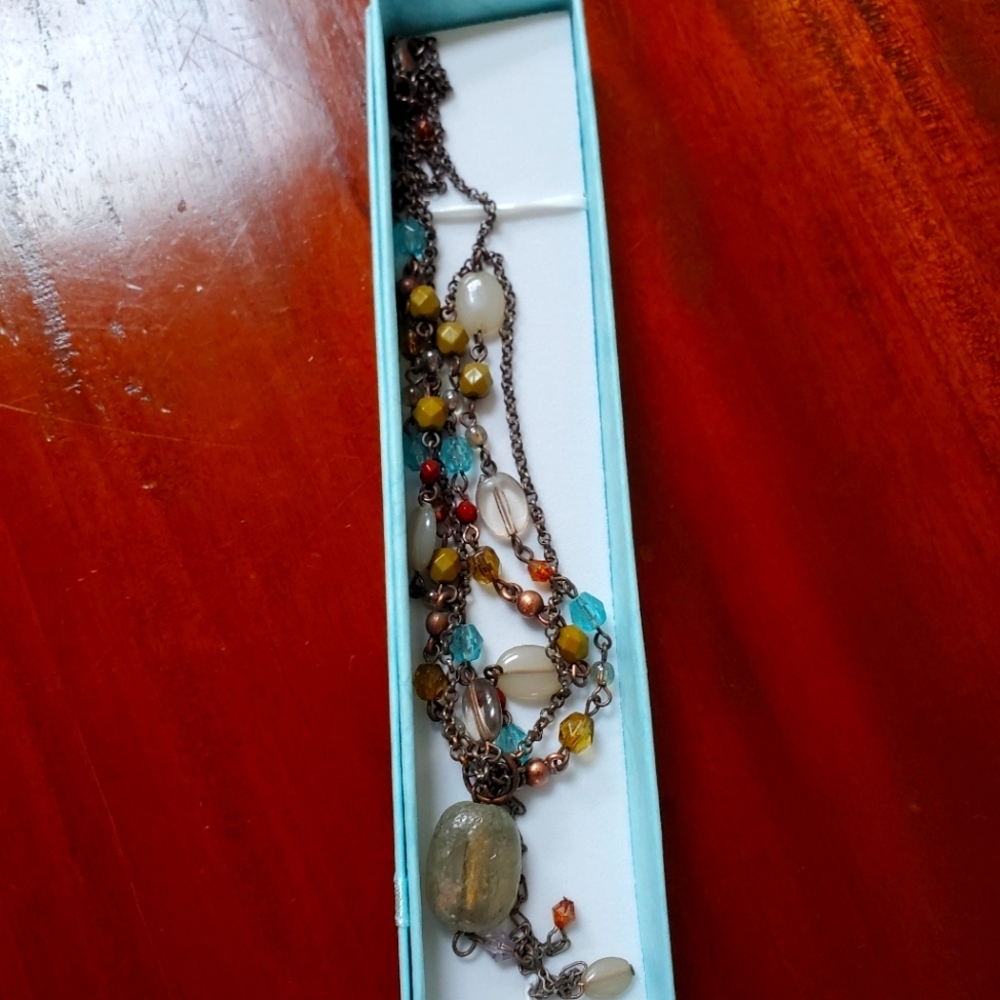 Blue and Brown necklace